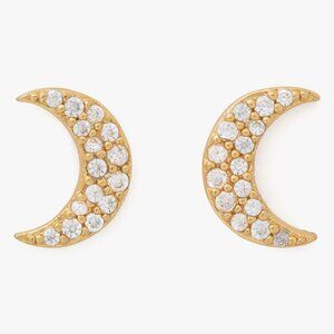 NWT Kate Spade You're A Gem Moon Studs gold New celestial earrings